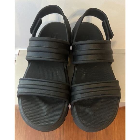 Hunter Sandals Bloom Algae Foam Black Women's 9US Vegan Lightweight Chunky Comfy - Picture 3 of 8